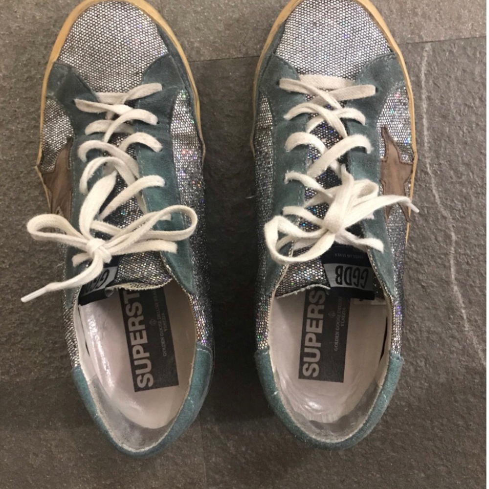 Superstar Glitter Trainers cool look..will be on sale next September